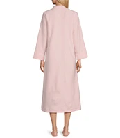 Miss Elaine Micro Fleece Long Zip Front Robe