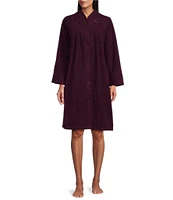 Miss Elaine Micro Fleece Short Snap Robe