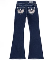 Miss Me Big Girls 7-16 Long Horn Embroidered Pocket Bootcut Jeans