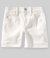 Miss Me Big Girls 7-16 Mid Rise Embellished-Cross Pocketed Denim Shorts