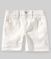 Miss Me Big Girls Mid Rise Embellished-Cross Pocketed Denim Shorts