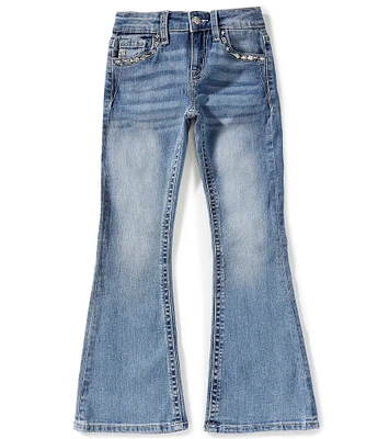 Miss Me Big Girls Mid-Rise Flare-Leg Jeans