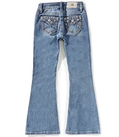 Miss Me Big Girls Mid-Rise Flare-Leg Jeans