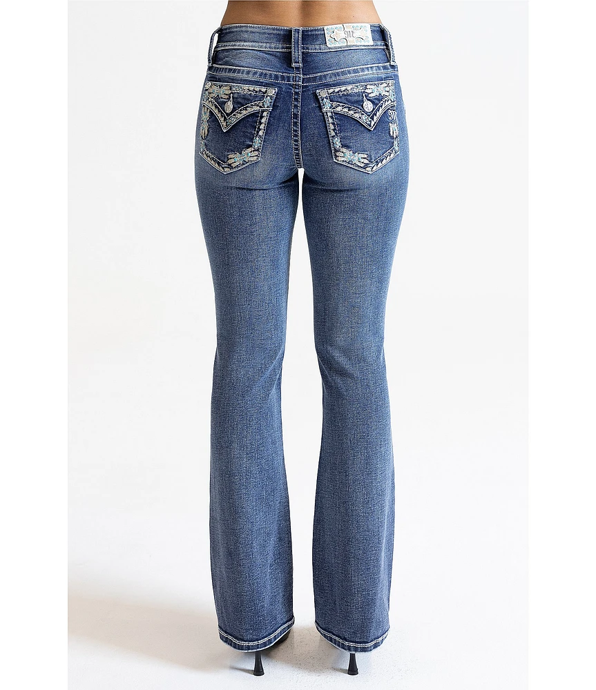 Miss Me Bord Mid-Rise Bootcut Jeans