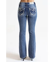 Miss Me Bord Mid-Rise Bootcut Jeans