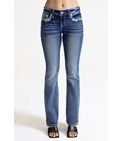 Miss Me Bord Mid-Rise Bootcut Jeans