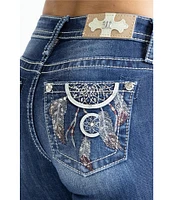Miss Me Dream Catcher Mid-Rise Bootcut Jeans
