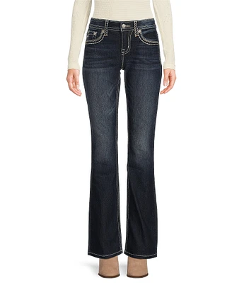 Miss Me Heavy Stitch Flap Pocket Curvy Fit Bootcut Jeans