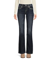 Miss Me Heavy Stitch Flap Pocket Curvy Fit Bootcut Jeans