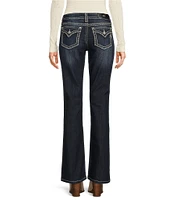 Miss Me Heavy Stitch Flap Pocket Curvy Fit Bootcut Jeans