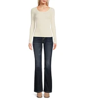 Miss Me Heavy Stitch Flap Pocket Curvy Fit Bootcut Jeans