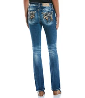 Miss Me Mid Rise Bohemian Dream Catcher Bootcut Jeans