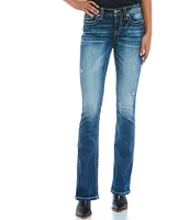 Miss Me Mid Rise Bohemian Dream Catcher Bootcut Jeans