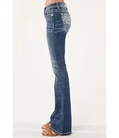 Miss Me Mid Rise Embroidered Longhorn Bootcut Jeans