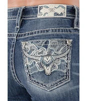 Miss Me Mid Rise Embroidered Longhorn Bootcut Jeans