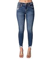 Miss Me Mid-Rise Skinny Fit Distressed Cropped Jeans
