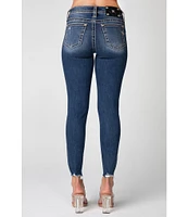 Miss Me Mid-Rise Skinny Fit Distressed Cropped Jeans
