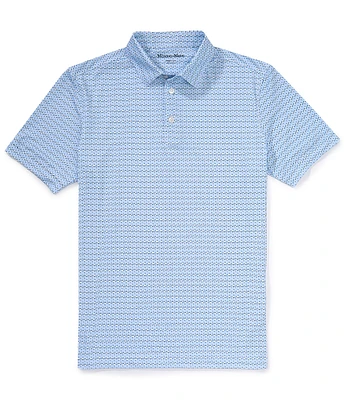 Mizzen+Main Byron Nelson Blue Boot Goofin Versa Performance Stretch Short Sleeve Polo Shirt