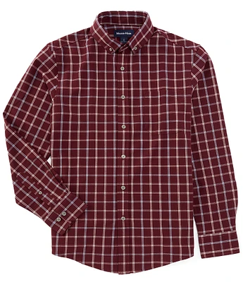 Mizzen+Main City Flannel Medium Plaid Performance Stretch Long Sleeve Woven Shirt