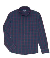 Mizzen+Main City Flannel Performance Stretch Broadway Plaid Long Sleeve Woven Shirt