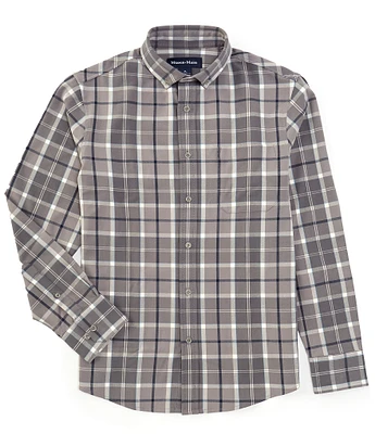 Mizzen+Main City Flannel Plaid Performance Stretch Long Sleeve Woven Shirt