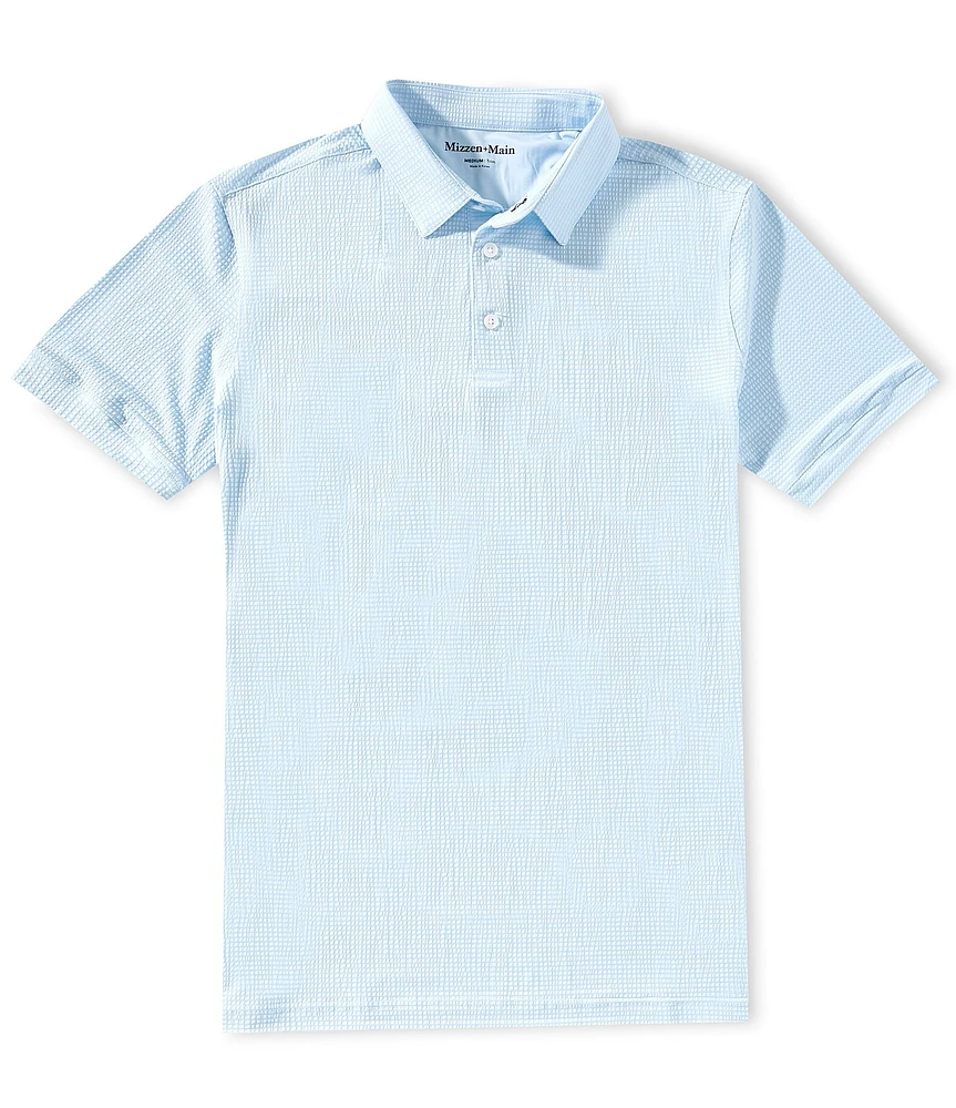 Mizzen+Main Copa Seersucker Performance Stretch Short Sleeve Polo Shirt