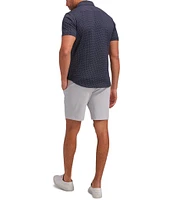 Mizzen+Main Halyard No-Tuck Dot Print Performance Stretch Short-Sleeve Woven Shirt