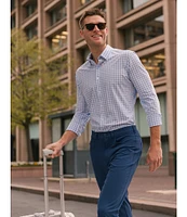 Mizzen+Main Leeward Gingham Performance Stretch Long-Sleeve Woven Shirt