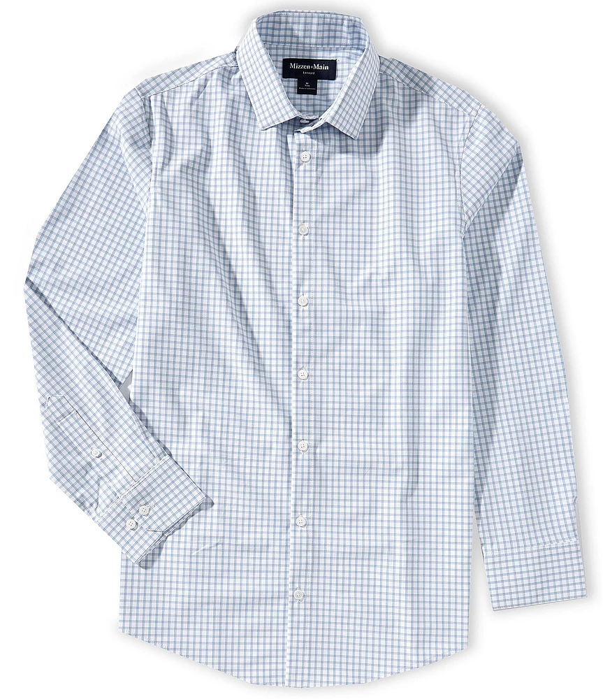 Mizzen+Main Leeward No Tuck Adam Plaid Performance Stretch Long Sleeve Woven Shirt
