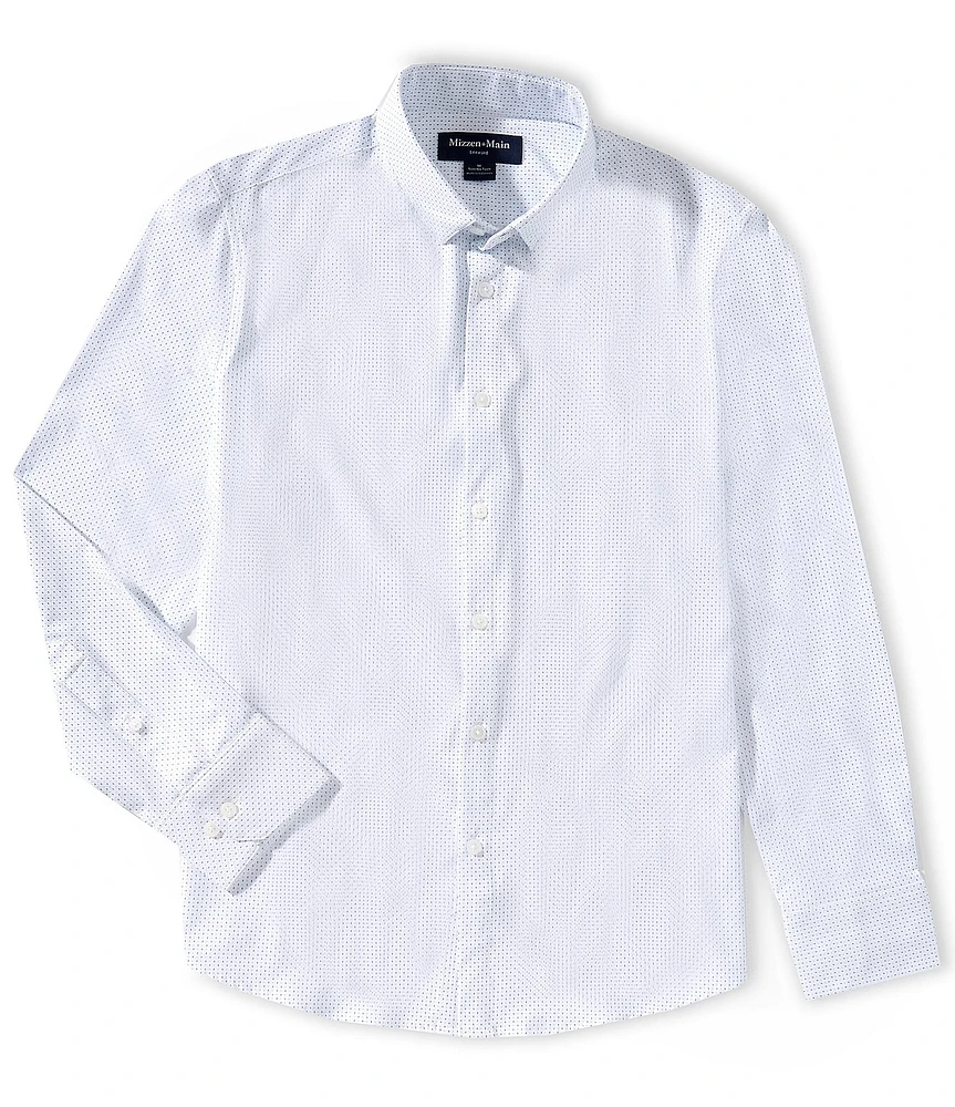Mizzen+Main Leeward No-Tuck Performance Stretch Confetti Print Long Sleeve Woven Shirt