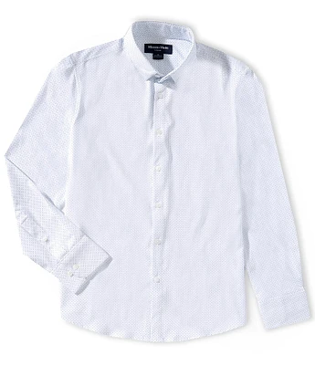 Mizzen+Main Leeward No-Tuck Performance Stretch Confetti Print Long Sleeve Woven Shirt