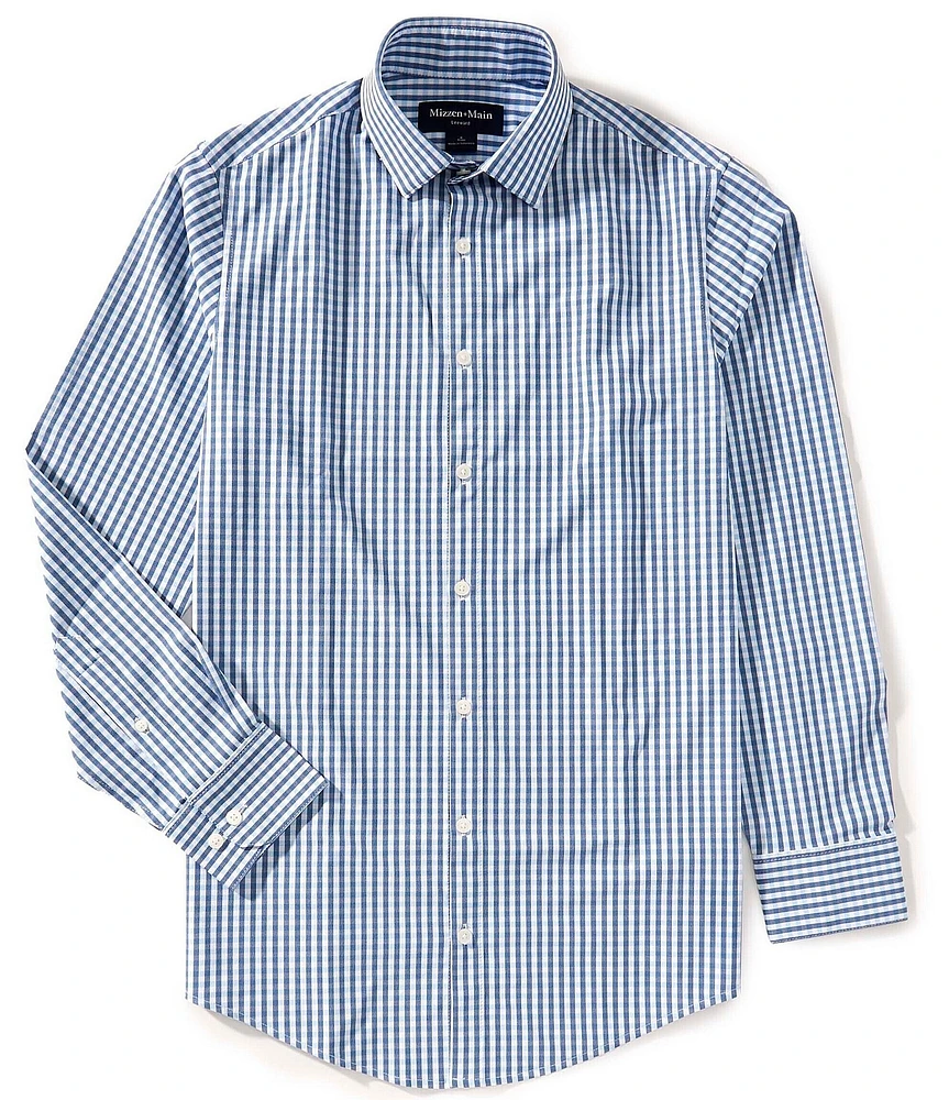 Mizzen+Main Leeward Performance Stretch Alamo Gingham Long Sleeve Woven Shirt