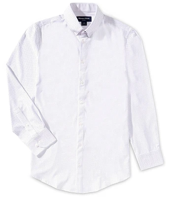 Mizzen+Main Leeward Performance Stretch Dual Dot Print Long Sleeve Woven Shirt