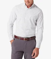 Mizzen+Main Leeward Performance Stretch Hebron Plaid Long Sleeve Woven Shirt