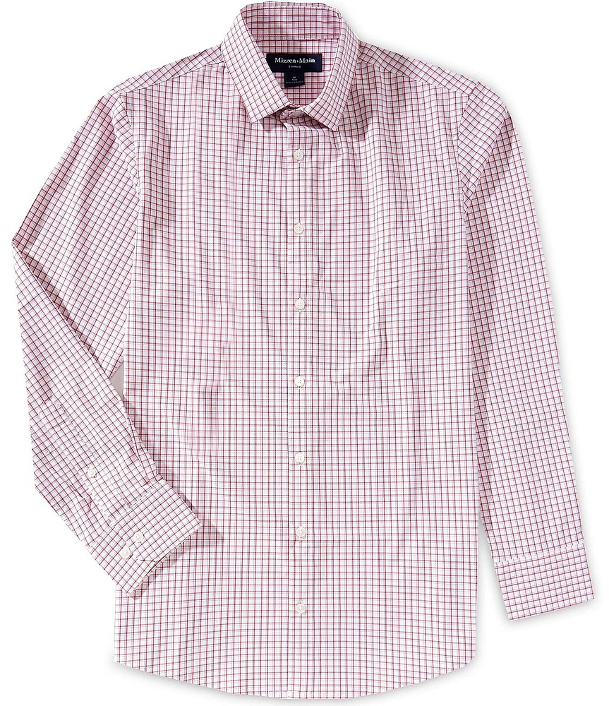 Mizzen+Main Leeward Performance Stretch Logan Plaid Long Sleeve Woven Shirt