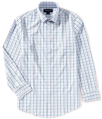 Mizzen+Main Leeward Performance Stretch Multi Plaid Long Sleeve Woven Shirt