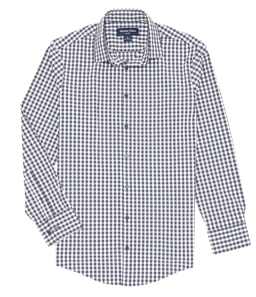 Mizzen+Main Leeward Performance Stretch Ombre Belmont Plaid Long Sleeve Woven Shirt