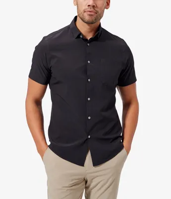 Mizzen+Main Leeward Solid Performance Short-Sleeve Woven Shirt