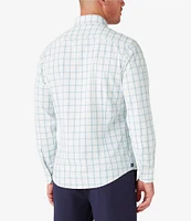 Mizzen+Main Leeward Trim Fit No Tuck Presidio Plaid Performance Stretch Long Sleeve Woven Shirt