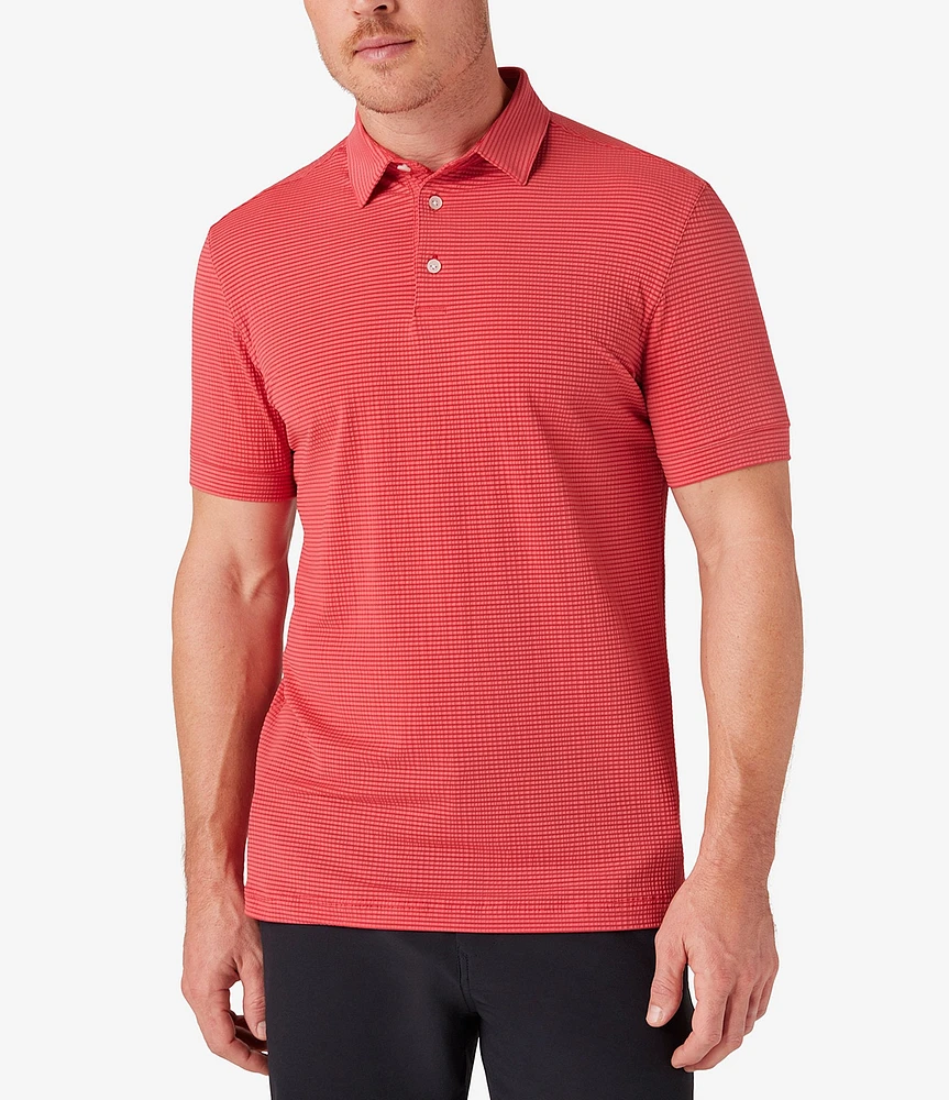 Mizzen+Main Performance Stretch Copa Seersucker Short Sleeve Polo Shirt