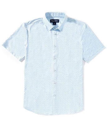Mizzen+Main Performance Stretch Halyard Circle Montage Short Sleeve Woven Shirt
