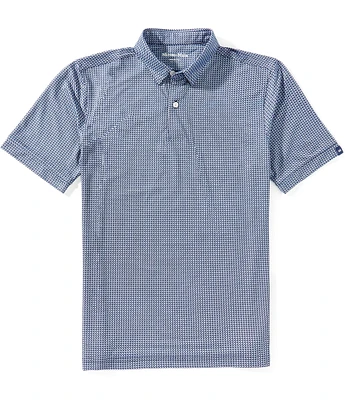 Mizzen+Main Performance Stretch Halyard Geo Twill Short Sleeve Polo Shirt