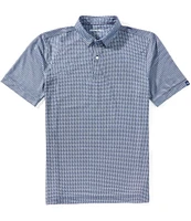 Mizzen+Main Performance Stretch Halyard Geo Twill Short Sleeve Polo Shirt