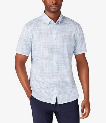 Mizzen+Main Performance Stretch Halyard Plaid Short Sleeve Woven Shirt