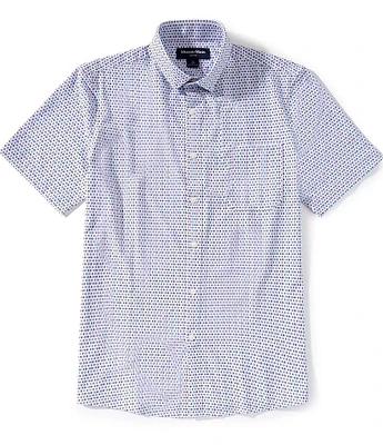 Mizzen+Main Performance Stretch Leeward Circle Print Short Sleeve Woven Shirt