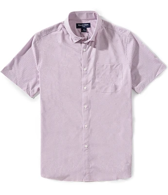 Mizzen+Main Performance Stretch Leeward Geo Textured Short Sleeve Woven Shirt