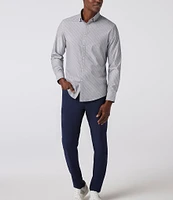 Mizzen+Main Performance Stretch Leeward No Tuck Dot Print Long Sleeve Woven Shirt