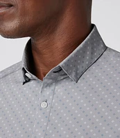 Mizzen+Main Performance Stretch Leeward No Tuck Dot Print Long Sleeve Woven Shirt