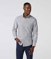 Mizzen+Main Performance Stretch Leeward No Tuck Dot Print Long Sleeve Woven Shirt