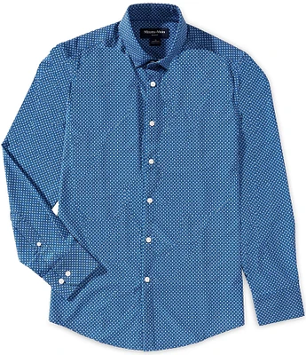 Mizzen+Main Performance Stretch Leeward No Tuck Mini Floral Print Long Sleeve Woven Shirt